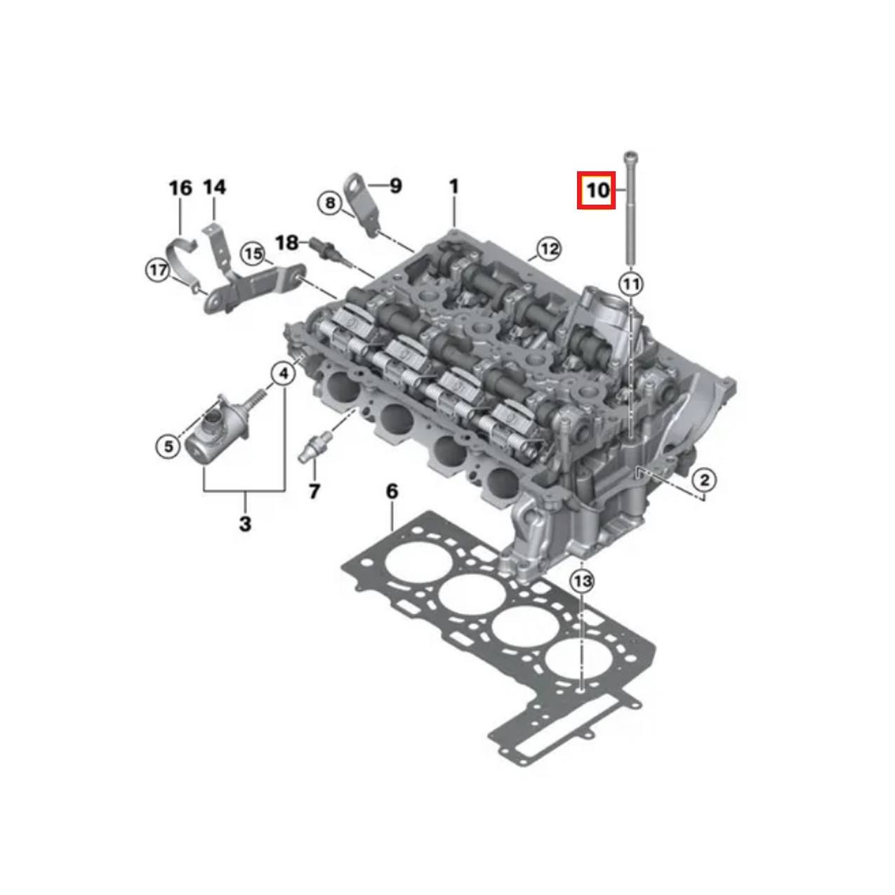 BMW Cylinder Head Bolt (M11x188) 11128644675